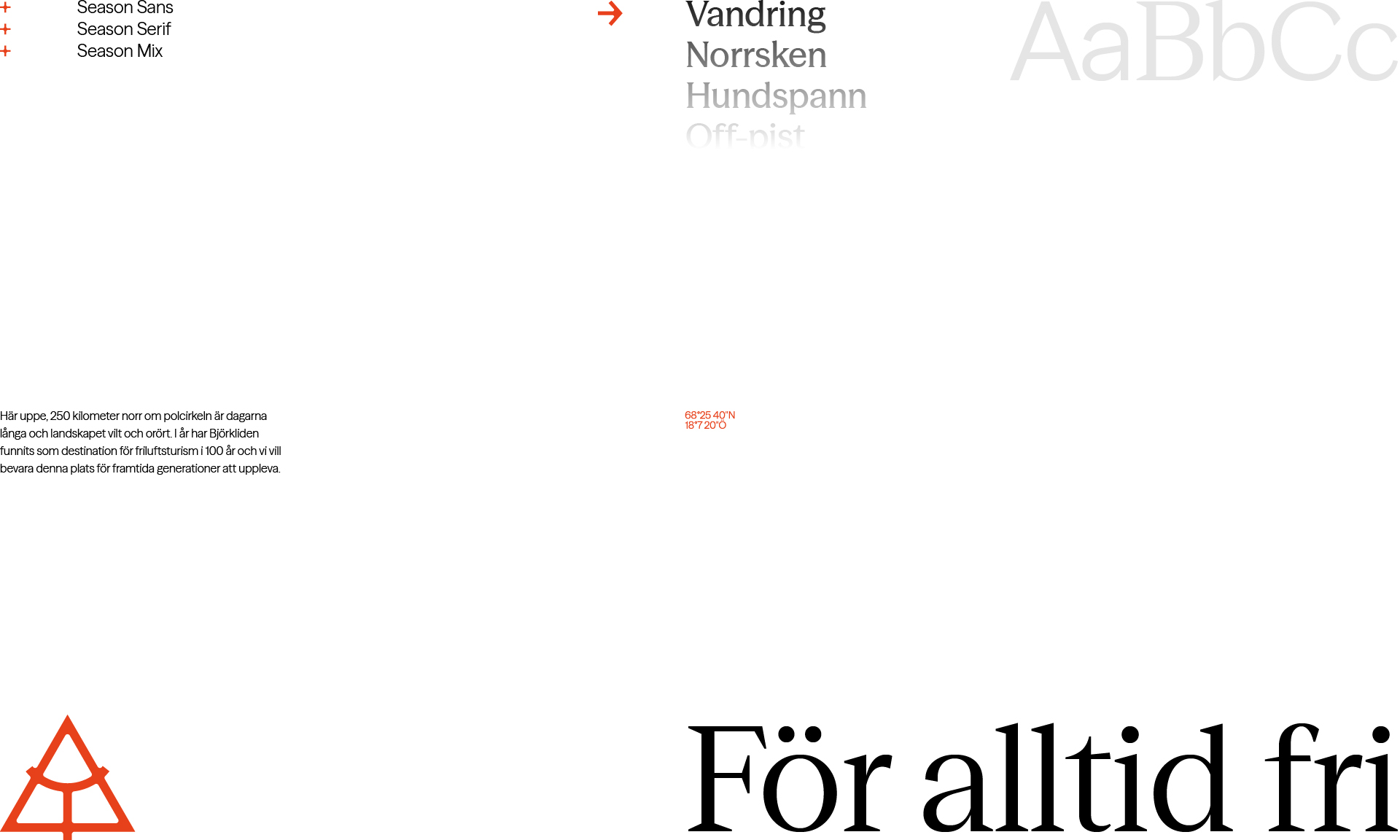 Lapland Resorts, Typografi